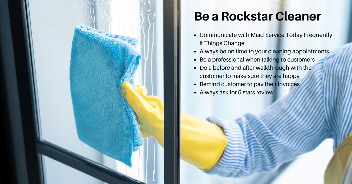 Maid Service Today Rockstar cleaner guide